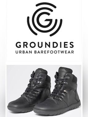 Groundies Ontario Barefoot TrueSense® GX1 Waterproof Black Leather Boot - EU 46